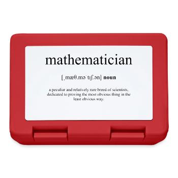 Mathematician (Mathematiker) Definition Dictionary - Brotdose - Rot - Vorne