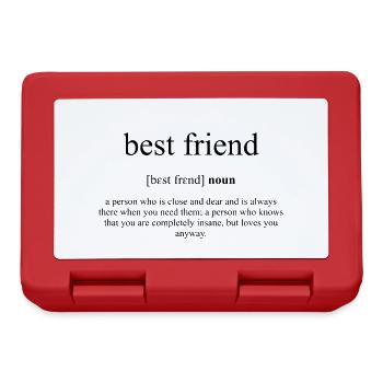 Best Friend Definition Dictionary - Lunchbox - red - Front