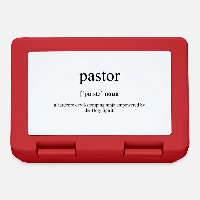 Dictionnaire de définition de pasteur (Pfarrer) - Boîte à goûter - rouge