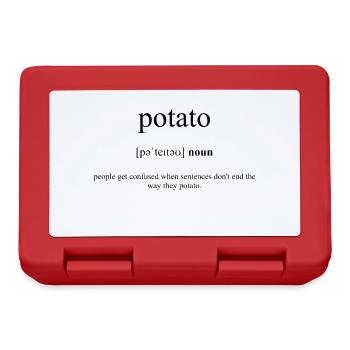 Potato (Kartoffel) Definition Dictionary - Lunchbox - red - Front