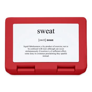 Dictionnaire de définition de la sueur (Schweiß) - Boîte à goûter - rouge - Devant