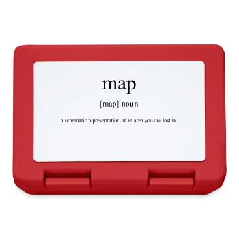 Map (Map) Definition Unisex T-shirt - Lunchbox - red - Front