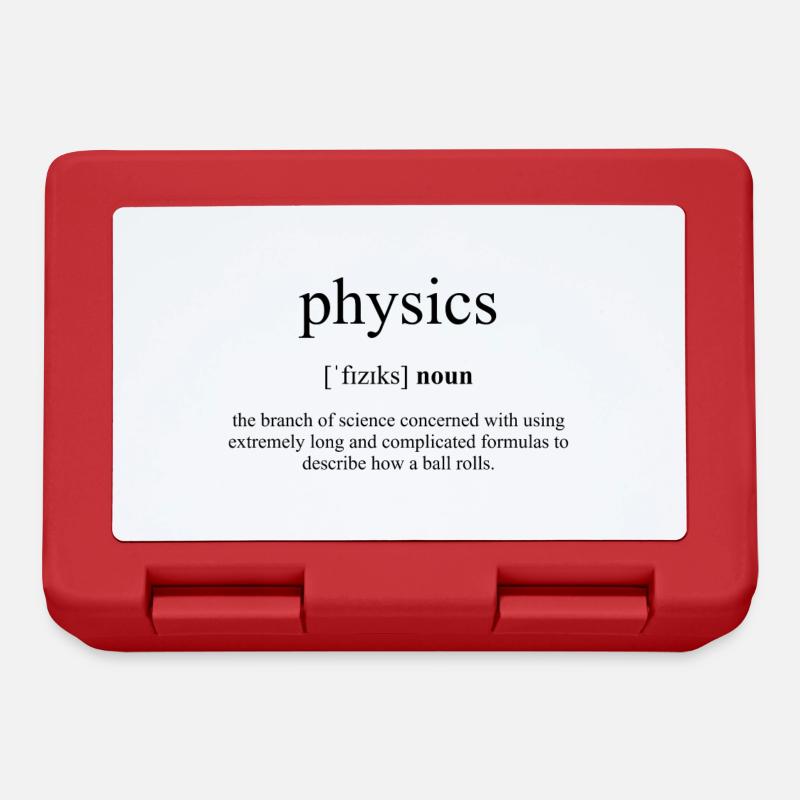 Physics (Physik) Definition Unisex T-Shirt - Brotdose - Rot