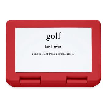 Golf (Sports) Definition Unisex T-Shirt - Lunchbox - red - Front
