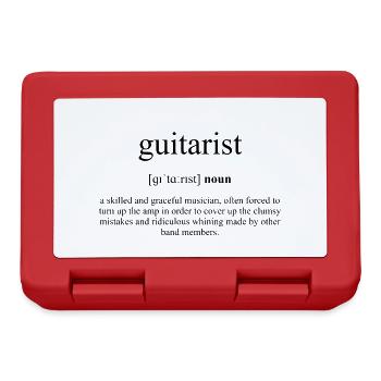 Guitarist (guitarist) Definition Dictionary - Lunchbox - red - Front