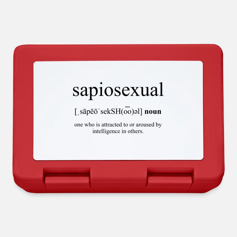 Définition de la sapiosexualité (sapiosexualité) - Boîte à goûter - rouge