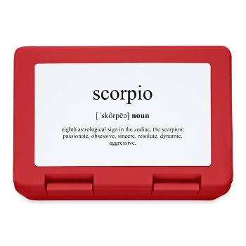 Scorpio (Skorpion) Definition Dictionary - Brotdose - Rot - Vorne