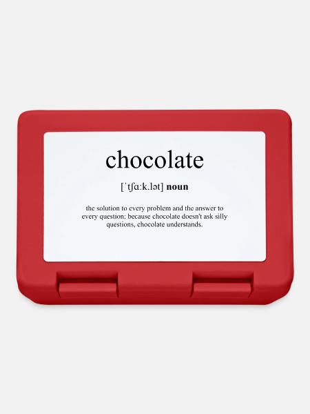 Chocolate (Schokolade) Definition Dictionary - Brotdose - Rot