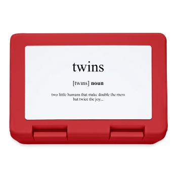 Twins (Zwilling) Definition Dictionary - Brotdose - Rot - Vorne