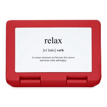 Relax (Relax) Definition Dictionary - Lunchbox - red - Front
