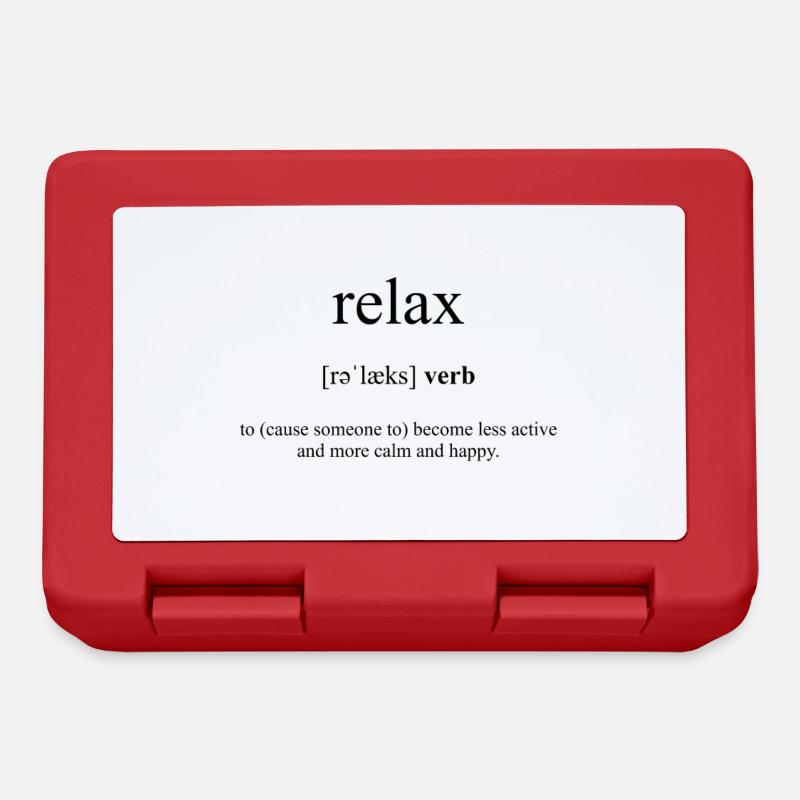 Relax Definition Dictionary - Matboks - rød