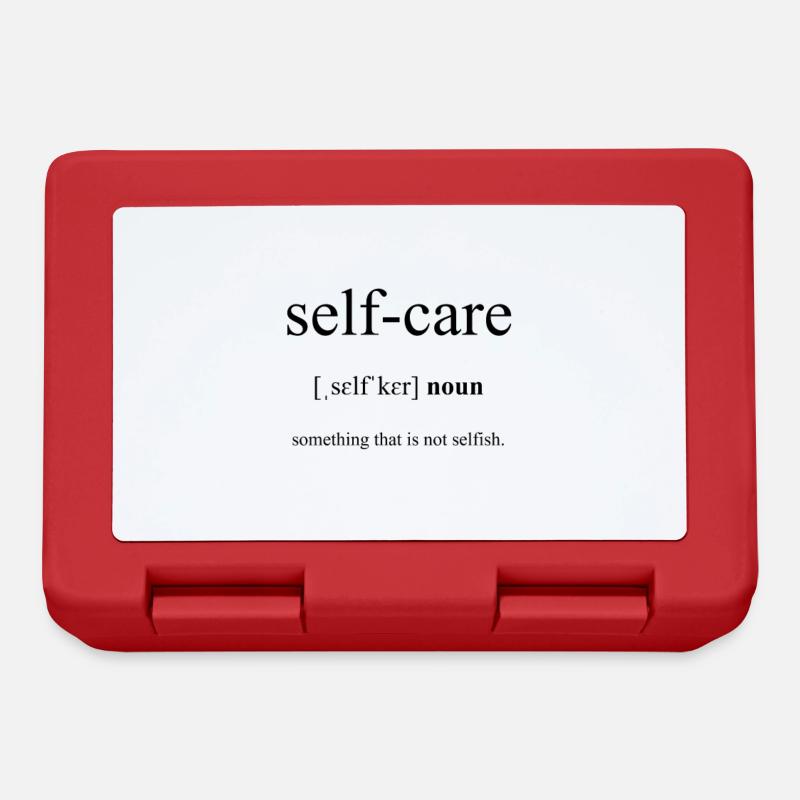Self Care (Selbstfürsorge) Definition Dictionary - Brotdose - Rot