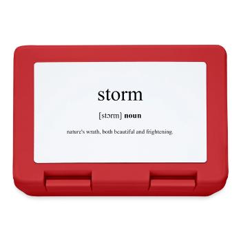 Storm (Gewitter) Definition Dictionary - Brotdose - Rot - Vorne