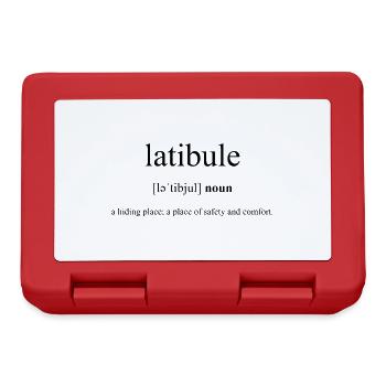 Latibule (Retreat) Definition Dictionary - Lunchbox - red - Front