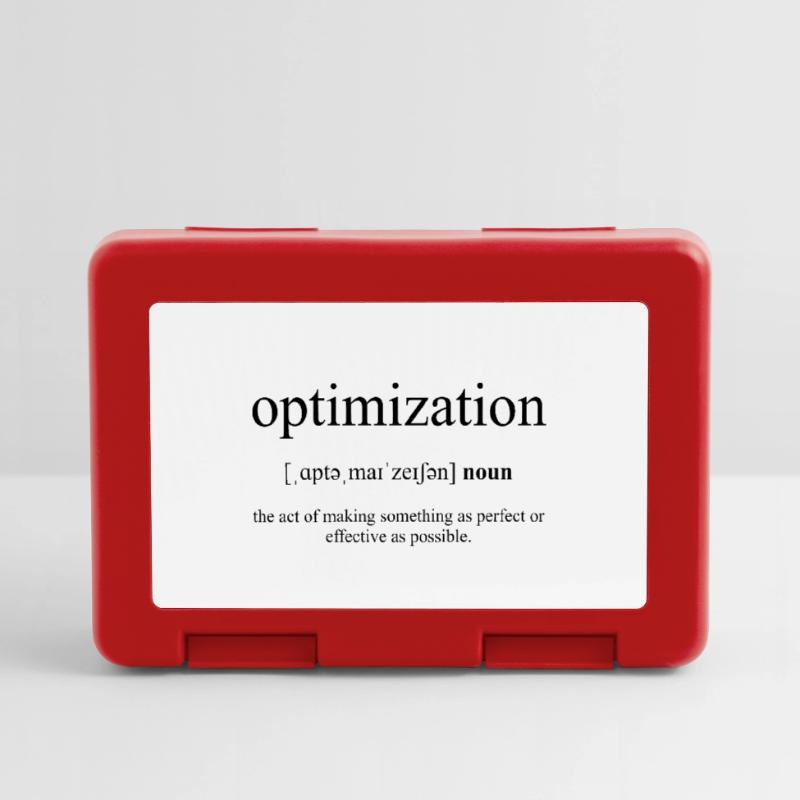 Optimization (Optimization) Definition Dictionary Lunchbox