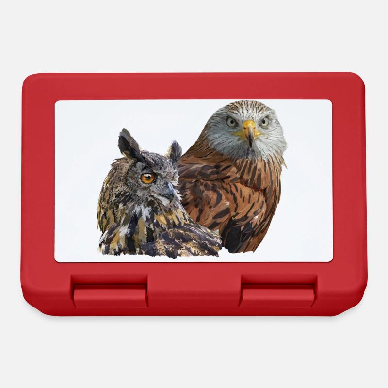 Greifvogel - Brotdose - Rot