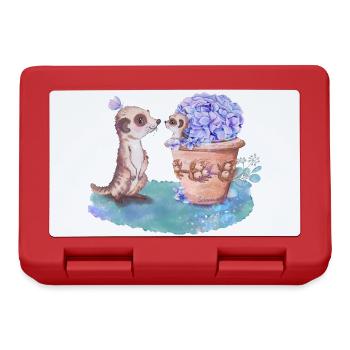 Meerkats - Lunchbox - red - Front