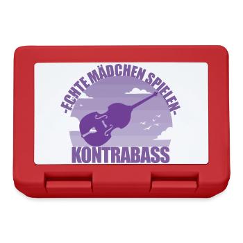 Kontrabass Instrument Musikerin Mädchen Geschenk - Brotdose - Rot - Vorne