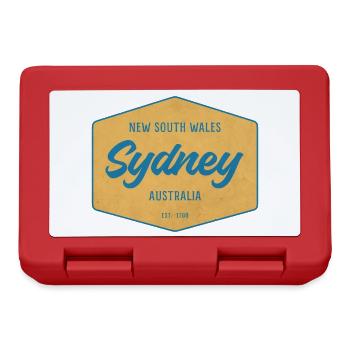 Sydney Vintage Destination Badge - Lunchbox - red - Front