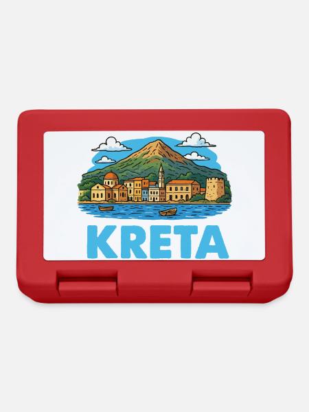 Kreta Insel - Brotdose - Rot