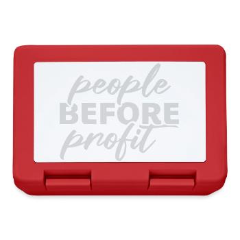 Logo de l’activisme People Before Profit Justice - Boîte à goûter - rouge - Devant