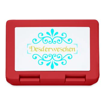 Deswerweschen Ornament Glitzer - Brotdose - Rot - Vorne