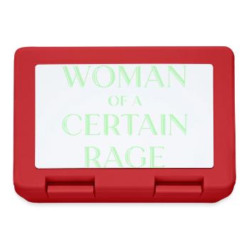 Femme puissante avec autocollants imprimés Attitude - Boîte à goûter - rouge - Devant