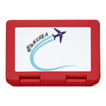 Off to Korea Airplane Travel Design South Korea - Lunchbox - red - Front
