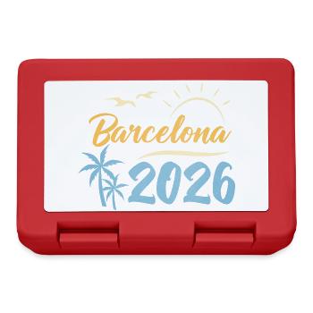 Barcelona 2026 - Brotdose - Rot - Vorne
