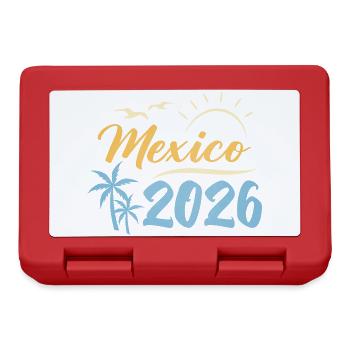 Mexiko 2026 - Brotdose - Rot - Vorne