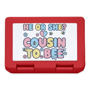 Geschlechtsoffenbarung: Er oder sie Cousin zur Bienen-Babyparty - Brotdose - Rot - Vorne