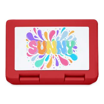 Sunny PopArt Multicolor - Brotdose - Rot - Vorne