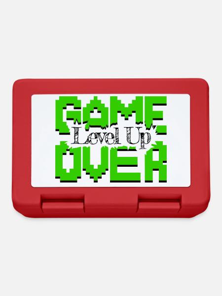Game Over, beleben Sie Vintage-Spiele wieder und steigen Sie auf - Brotdose - Rot