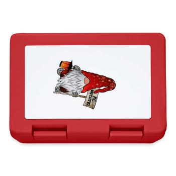 PC Wichtel Weihnachtsgnom - Brotdose - Rot - Vorne
