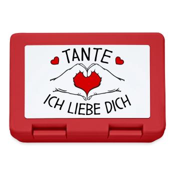 Tante ich liebe Dich - Brotdose - Rot - Vorne
