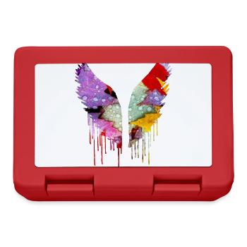 ailes d’ange, ailes, aquarelle, colorée, ailes d’ange - Boîte à goûter - rouge - Devant