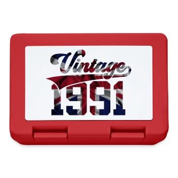 35E ANNIVERSAIRE DU ROYAUME-UNI VINTAGE 1991 - Boîte à goûter - rouge - Devant