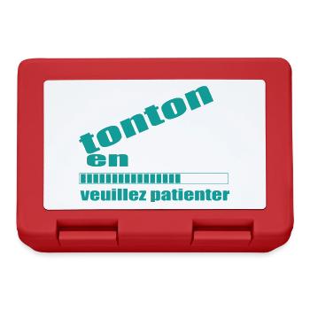 Tonton En 2023 Veuillez Patienter - Boîte à goûter - rouge - Devant
