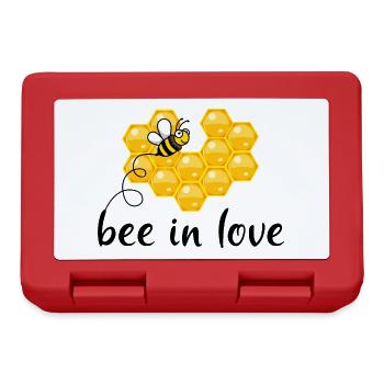 bee in love comic bee bee bee heart - Lunchbox - red - Front