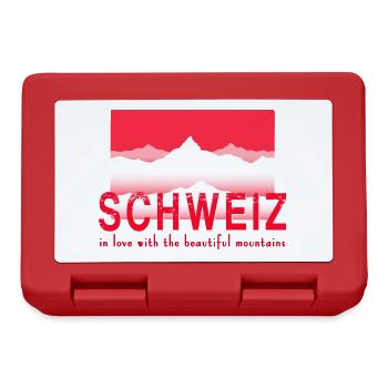 Montagnes de Suisse - Boîte à goûter - rouge - Devant