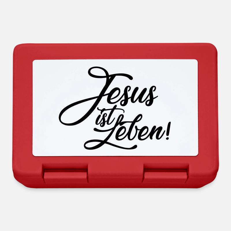 Jesus ist Leben - Brotdose - Rot