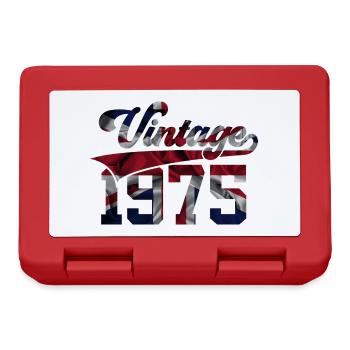 VINTAGE 1975 UK 51ST BIRTHDAY - Lunchbox - red - Front