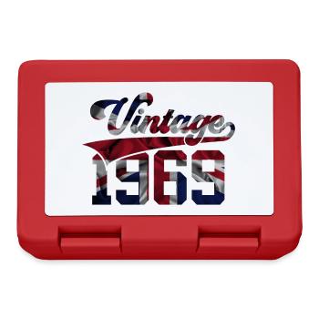 VINTAGE 1969 UK 57TH BIRTHDAY - Lunchbox - red - Front