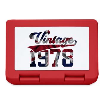 VINTAGE 1978 UK 48TH BIRTHDAY - Lunchbox - red - Front