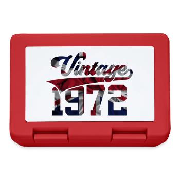 VINTAGE 1972 UK 54TH BIRTHDAY - Lunchbox - red - Front
