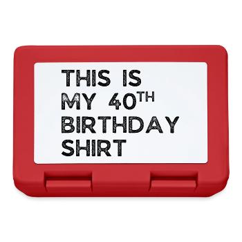 DIES IST MEIN HEMD ZUM 40. GEBURTSTAG. 30. GEBURTSTAG - Brotdose - Rot - Vorne