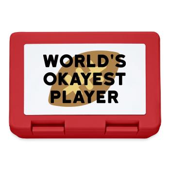 World's okayest player (Football im Hintergrund) - Brotdose - Rot - Vorne
