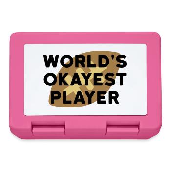 World's okayest player (football in the background) - Lunchbox - pink - Front