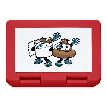 DABBING POOP CACA DE PQ - Boîte à goûter - rouge - Devant