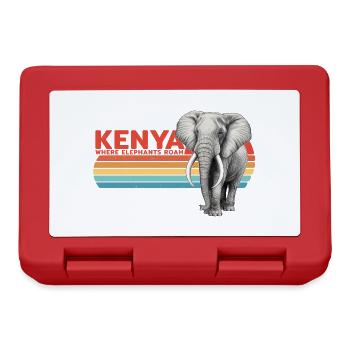 Elefant Kenia - Brotdose - Rot - Vorne